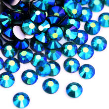 OLeeya SS3-SS30 Blue Zircon AB Bling стразы Non Hot Fix Rhinstone Glitter Strass Glass Crystal Stones Nail Art Rhinestones F0004 2024 - купить недорого