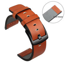 20mm 22mm Oil Leather Watch bands Strap for Amazfit Huawei GT Samsung Galaxy Watch 42mm 46mm Gear S3 Sport WatchBand 18mm 24mm 2024 - buy cheap