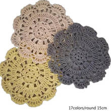 HOT round cotton placemat cup coaster mug kitchen Christmas table place mat cloth lace Crochet tea coffee doily dish pan pad 2024 - buy cheap