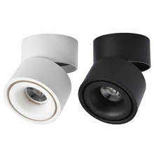 Lâmpada embutida regulável, 3w/5w/7w/10w/12w/15w, lâmpada de 360 graus, superfície dobrável rotativa, para iluminação de móveis 2024 - compre barato