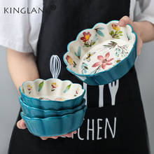 Kinglang-vajilla japonesa de cerámica, cuenco pequeño pintado a mano, cuenco de cerámica creativo para fruta y ensalada, 1 Uds. 2024 - compra barato