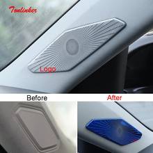 Tonlinker Interior Small Speaker Cover sticker For Volkswagen Jetta MK7 2019-20 Car styling 2 PCS Stainless steel Cover Stickers 2024 - buy cheap