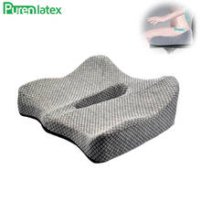 PurenLatex Memory Foam Cushion on Chair Sofa Car Seat Body Pillow Orthopedic Coccyx Pad Wheelchair Mats Hemorrhoid Treat Cushion 2024 - buy cheap