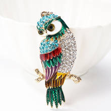 XDPQQ cartoon ornament owl metal keychain color drip creative bag pendant 2024 - buy cheap