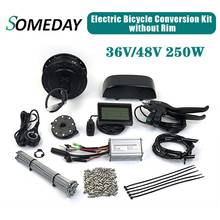 Algum dia 36v/48v 250w kit de conversão bicicleta elétrica roda do motor traseiro dianteiro sem aro para bicicleta mtb scooter 2024 - compre barato