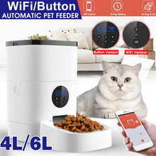 Automatic Feeder Smart Cat Dog Food Dispenser APP Remote Control for Pet Dog Cat Timing Feeding Bowl 4L/6L Dog Cat Container 2024 - buy cheap