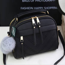 PU Tassel Handbag For Women Girl Fashion Tassel Messenger Bags With Ball Bolsa Female Shoulder Bags Ladies Party Crossby Bag 2024 - buy cheap
