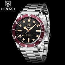 BENYAR-Reloj de pulsera deportivo para Hombre, accesorio masculino de pulsera resistente al agua con mecanismo automático, complemento mecánico de marca de lujo de 100M, nuevo 2024 - compra barato