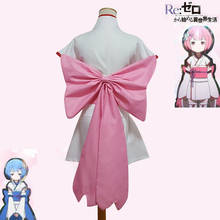 2020 traje anime re: a vida em um mundo diferente de zero cosplay rem e ram cosplay alta qualidade vestido de empregada doméstica cos para senhoras 2024 - compre barato