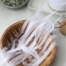 10 Meters White Smooth DIY Trims Hollow Flower Design Pretty Lace Trims Wedding Bride Dress Sewing Craft 1cm 2024 - buy cheap