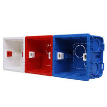 KEKA-caja de conexiones Universal, cassette de montaje ajustable, caja interna para interruptor tipo 86 y enchufe, blanco, rojo, azul 2024 - compra barato
