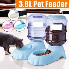 3.8L Pet Cat Automatic Feeders Plastic Dog Cat Water Bottle Large Capacity Food Water Dispenser Cats Dogs Feeding Bowls 2024 - buy cheap