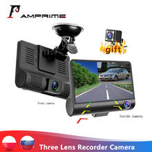 Amprime-câmera de vídeo dvr, tridirecional, para carro, fhd, três lentes, gravador de vídeo, 170, ângulo amplo, g-sensor e visão noturna, filmadora 2024 - compre barato
