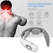 Electric Neck Massager Electrode Pads 3D Pulse Back Neck Deep Tissue Massage Heating Vibration Impulse Pain Relief Relaxation 50 2024 - buy cheap