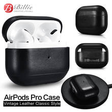 Funda de cuero para AirPods Pro, estuche de carga para auriculares inalámbricos con Bluetooth, estilo clásico Vintage 2024 - compra barato