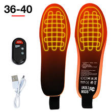Стельки для обуви с подогревом по USB и дистанционным управлением, 3,7 в, ма 2024 - купить недорого