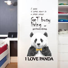 Наклейки на стену в виде милой панды, дверные наклейки для маленьких мальчиков, украшение для спальни, ванной комнаты, виниловые наклейки 2024 - купить недорого