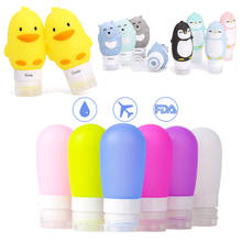 1pc 38ml 60ml 80ml Portable Silicone Refillable Bottle Empty Travel Packing Press For Lotion Shampoo Cosmetic Squeeze Containers 2024 - купить недорого