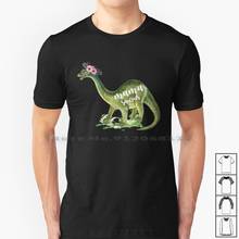 Mama sauro dinossauro gráficos arte t camisa 100% algodão mama sauro mamasaurus rex bebê mommysaurus babysaurus mama 2024 - compre barato