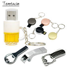 Cover Bottle Cap 32GB Pendrive 64G USB Flash Drive 128GB 16GB 8GB Pen Drive Corkscrew Beer Opener Memoria USB Stick Flash Memory 2024 - buy cheap