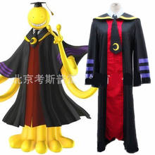 High Quallity Anime Assassination Classroom Korosensei Man Cosplay Costume Cloak + Tie + Hat 2024 - buy cheap