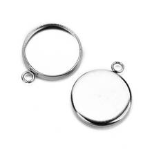 20pcs/lot  6/8/10/12/14/16/18/20/25mm Stainless Steel Pendant Cabochon Base Settings Cameo Cabochon Fit DIY Jewelry Making 2024 - buy cheap