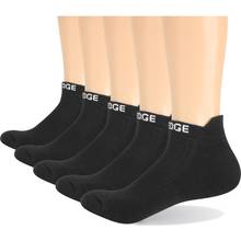 Yuedge masculino e feminino preto respirável umidade pavio coxim algodão casual correndo atlético esportes tornozelo meias para tamanho 36-44 ue 2024 - compre barato
