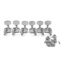 6 pçs máquina de guitarra acústica cabeças botões folk madeira cordas tuning pegs tuner (3 esquerda + 3 direita) 2024 - compre barato