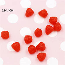 100pcs Simulation Mini Strawberry Super Light Clay Slime Supplies DIY Cream Glue Cake Decorations Resin Material Slime Filler 2024 - buy cheap