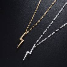 2021new Lightning Bolt Necklace Stainless Steel Simple And Lovely Pendant for Women Men Scar Necklace Neck Choker Jewelry Gift 2024 - buy cheap