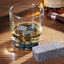 Piedras de Whisky 100% naturales, piedra de jabón reutilizable, cubo de hielo, rocas de bebida Scotch, regalo de boda, herramienta de Bar de cocina, 6 unids/paquete 2024 - compra barato