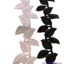 HOT white black Embroidery flower lace fabric trim ribbon DIY sewing Tassel applique collar wedding dress cloth guipure decor 2024 - buy cheap