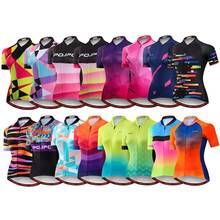 2021 Cycling Jersey Women Short Sleeve Racing MTB Bike Jersey Pro Cycling Shirts Top Maillot quick dry Bicycle Clothing Ciclismo 2024 - buy cheap