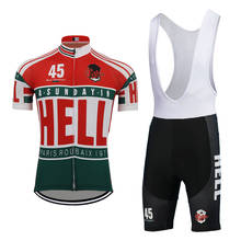 Clássico conjunto camisa de ciclismo ropa ciclismo hombre men bicicleta conjunto camisa roupas bib shorts 9d gel respirável almofada mtb 2024 - compre barato