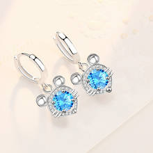 Pendientes de plata esterlina 925 para mujer y niña, aretes de gota de ratón de cristal de moda, aros simples para la oreja, joyería fina para regalo 1Y1146 2024 - compra barato