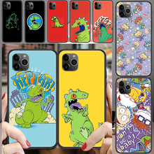 Chuckie Finster reptar-funda de teléfono de dinosaurio para iphone 5, 5s, se 2, 6, 6s, 7, 8, 12 mini plus, X, XS, XR, 11 PRO MAX, color negro 2024 - compra barato