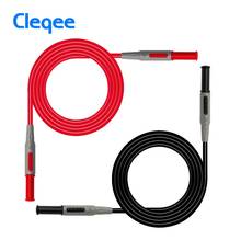 Cleqee P1032  p1033  Multimeter Test Cable Injection Molded 4mm Banana Plug Test Line Straight to Curved Test Cable 2024 - buy cheap