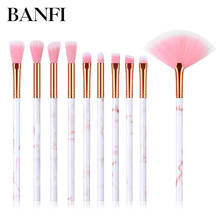 10PCs Marble Makeup Brushes Set For Eye Shadow Foundation Lip Professional Make-up Tools Cosmetic Beauty Brushes For Make-up New 2024 - buy cheap