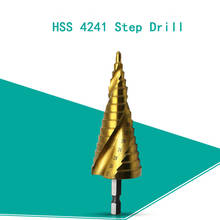 Ступенчатое Коническое Сверло HSS 4241, 4-32 мм, с титановым покрытием 2024 - купить недорого