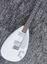 Novidade alta qualidade formato de gota guitarra elétrica branca; hardware branco, personalizável, frete grátis 2024 - compre barato