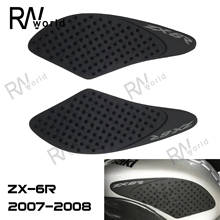 For KAWASAKI ZX6R ZX-6R 2007 2008 2PCS Motorcycle Sticker Tank Traction Pad Side Gas Fuel Knee Grip Protector Decals Decor 07 08 2024 - buy cheap