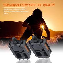 1 Pair Universal Plastic Mountain Bike Bicycle Folding Pedals Non-slip Black For All Types of Bike With Toothed Edges 2024 - buy cheap