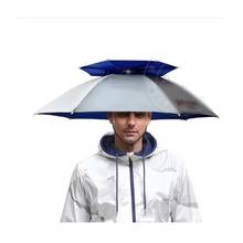 Sombrilla de exterior de 360 grados, gorro con paraguas Anti-uv de doble capa, sombrilla a prueba de viento para dibujo, sombrero para pesca, fotografía de 77cm 2024 - compra barato
