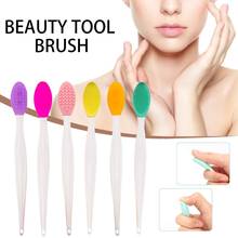 Double-Sided Silicone Exfoliating Lip Brush Silicone Wash Tool Face Lip Exfoliating Blackhead Facial Cleansing Brush Tool 2024 - buy cheap