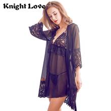 New Lace Nightwear Women Night Dress Sexy Transparent Erotic Lingerie V-neck Sleepwear Nighties Mini Nightgown Sleeping Dress 2024 - buy cheap