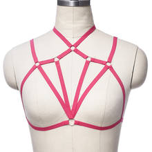 Pink Gothic Underwear Body Harness Crop Tops Cage Bra Punk Dance Festival Rave Wear Harness Soft Belt Lingerie Harness Red Bra 2024 - buy cheap