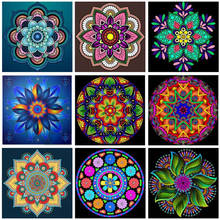 5D Diamond Painting Cross Stitch abstract Diy Full Square Round Drill Diamond Embroidery "Religious Mandala" Home Decor Gift 2024 - compre barato