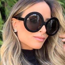 Oversized Retro Round Designer Big Black Shades Sunglasses Women fashion oval sunglasses 2018 Female glasses male sunglasses UV 2024 - buy cheap