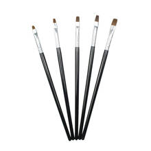 5PCS Nail Art Brushes Set UV Gel Polish Drawing Painting DIY Design Pen Acrylic Builder Flat Brush Manicure Tools 2024 - buy cheap