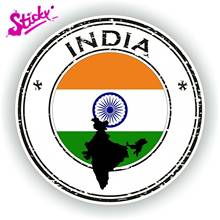 STICKY India Country Map Badge Sticker Decal For Car Truck Laptop Tablet Fridge Door Decals Guitar Window Stickers 2024 - buy cheap